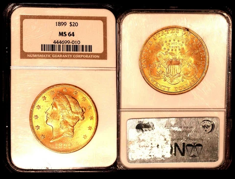 1899 $20 NGC MS64 PQ -LIBERTY HEAD DOUBLE  EAGLE Cover