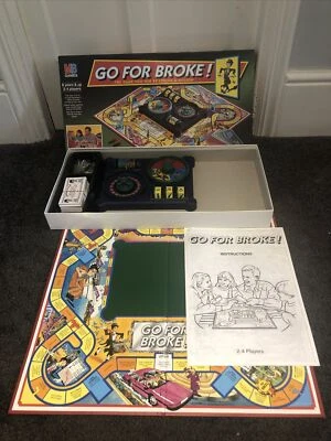Vintage Go For Broke Family Board Game MB Games 1993 Complete VG Condition - Image 1 of 4