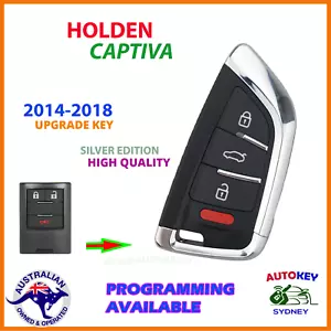 HOLDEN CAPTIVA SMART KEY CG7 2014 2015 2016 2017 2018 NEW SHAPE WITH LOGO - Picture 1 of 5