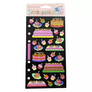 VTG Stickopotamus Cakes & Cupcakes Stickers - Birthday Candles BD-10 - Picture 1 of 2
