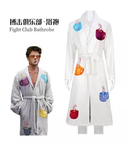 Cosplay Fight Club Tyler Durden Bathrobe Pajamas Costumes Halloween Gown Suits - Picture 1 of 8