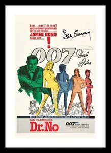 DR NO - SEAN CONNERY & URSULA ANDRESS AUTOGRAPHED SIGNED & FRAMED PHOTO PRINT - Picture 1 of 1