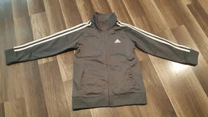 adidas girls size 7 gray color embroidered logo track jacket - Picture 1 of 18