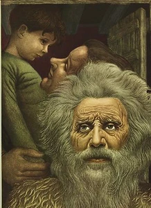 Guy Rowe. "Elijah". Vintage 1949 Religious Biblical Lithograph Print. 9X12 - Picture 1 of 1