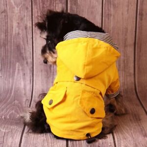 Yellow Dog Jacket Waterproof Puppy Vest Warm Dog Costume  for Small Large Dogs