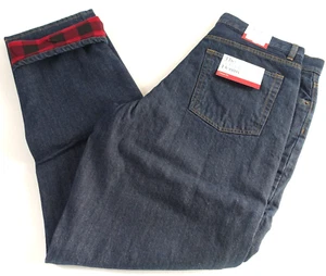 Croft Barrow Flannel Lined Jeans Men 40x30 Classic Fit At Waist 5-Pocket Denim - Picture 1 of 5