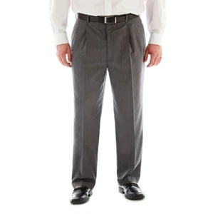 Stafford Executive Super 100 Wool Pleated Suit Pants Size 54W X 29L New - Picture 1 of 3