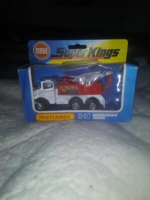MATCHBOX SUPERKINGS K-14 CAMIÓN DE AVERÍAS CARCASA RECUPERACIÓN GRÚA NUEVO STOCK ANTIGUO Foto 1 de 4