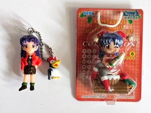 Neon Genesis Evangelion EVA MISATO KATSURAGI CHRISTMAS FIGURE X'MAS KEYCHAIN x 2 - Picture 1 of 2