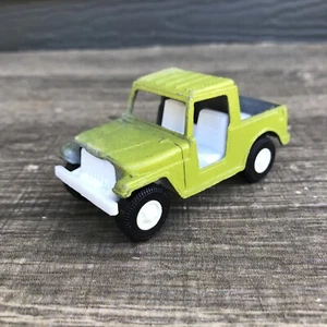 1970s Tootsie Toy Diecast Lime Green Jeep White Interior 3.5” Vintage - Picture 1 of 11