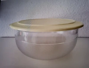 Tupperware  Tafelperle große 6 Liter Schüssel transparent,ohne Rand Deckel gelb - Bild 1 von 1