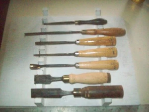 7 Vintage Holzbearbeitung Hohlbeitel oder Meißel Buck London Buck Bros Charles Buck - Bild 1 von 7