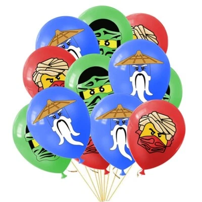 Building Blocks Balloon Ninja Figure Cartoon Movie Birthday Party Decor 12" x15