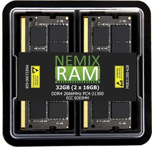 32GB (2X16GB) DDR4 2666MHZ PC4-21300 2Rx8 1.2V 260-PIN ECC Unbuffered SODIMM .. - Picture 1 of 6