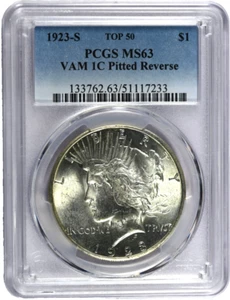 1923-S PCGS MS63 Top 50 VAM-1C Pitted Reverse-¡Solo 6 grados superiores!! - Imagen 1 de 3