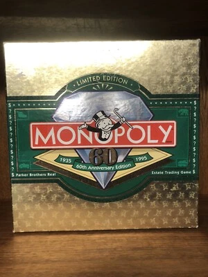 Parker Brothers Monopoly 60th Anniversary Limited Edition Gold (1995) Game - Image 1 of 4