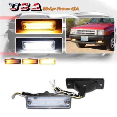 2PCS Clear Switchback LED DRL Turn Signal Lights For Mazda 323 626 Pickup Truck - Image 1 of 4