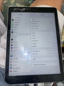 Apple iPad Air 1ª Generación A1474 | Gris espacial Wi-Fi 16 GB 9,7" MD785LL/B agrietado Scr - Imagen 1 de 8
