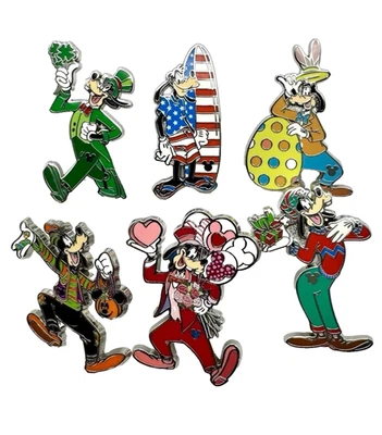 Disney Pin 2025 DLR Goofy Oculto Disney Vacaciones Set de 6 Completo Disneyland Foto 1 de 2