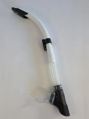 IST Semi-Dry Soft-Flex Silicone Tube Snorkel White , Snorkeling , Scuba , Diving - Image 1 of 4
