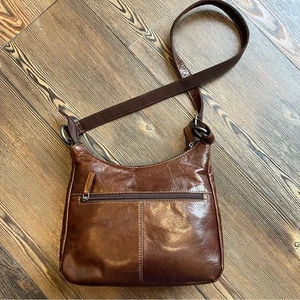 Jack Georges Bolso de Hombro Cuero Genuino Marrón Tiffany - Imagen 1 de 11