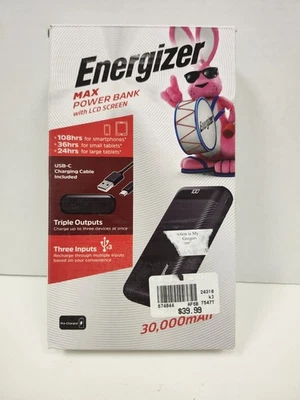 Energizer 30.000Ah - Banco de alimentación de 3 salidas - SIN CABLE Foto 1 de 4