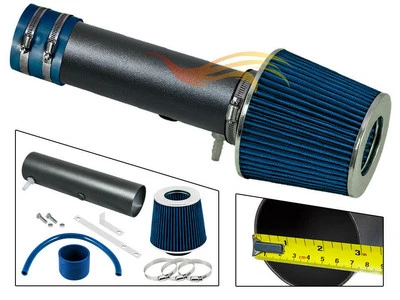 BCP RW BLUE For 04-06 MDX/05-06 Odyssey/06-08 Pilot V6 Ram Air Intake Kit+Filter - Image 1 of 3