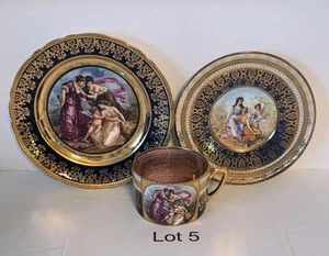 Antique Royal Vienna Blue Cup/Saucer/Plate "Beehive" Austria 1800's - Picture 1 of 19