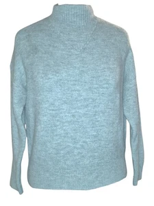 Madewell Pullover Damen klein blau Dillon Alpaka Wollmischung Stehkragenpullover - Bild 1 von 6
