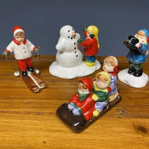 Department 56 Snow Village “Snow Kids” Set Of 4. 51136 Complete w/ Box - Picture 1 of 9