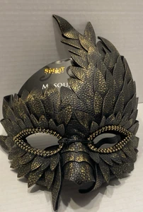 Máscara de Mascarada Spirit Halloween Dorado/Búho Negro - Nueva - Imagen 1 de 7