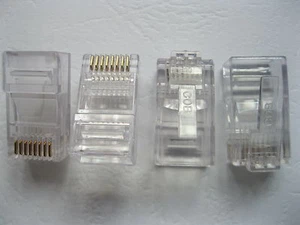 120 szt. RJ45 CAT5 8P8C Modułowa wtyczka Złącze sieciowe Wodoodporne Nowe - Zdjęcie 1 z 4