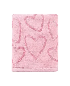 Martha Stewart Collection Hand Towel Tonal Hearts Hand Towel, Pink, 16x28in - Picture 1 of 10
