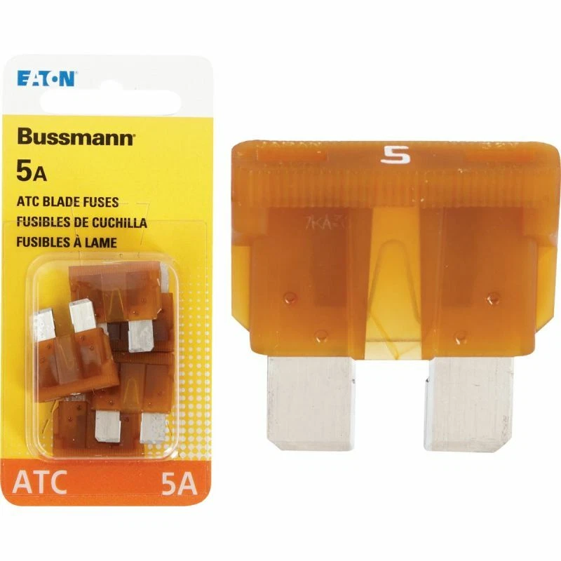 (20-5pk)- Bussmann 5 amperios 32 voltios hoja ATC coche camión fusible automotriz BP/ATC-5-RP Foto 1 de 1