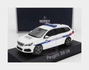 1:43 NOREV Peugeot 308 Gt Sw Station Wagon Police Municipale 2020 White NV473943 - Picture 1 of 2