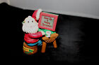 Vintage Santa Sitting at Computer Boot up a Happy Christmas Plastic figurine 