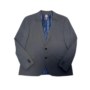 The Saville Row Company Mens Gray Two Button Blazer Jacket size 44R Brixton Suit - Picture 1 of 6