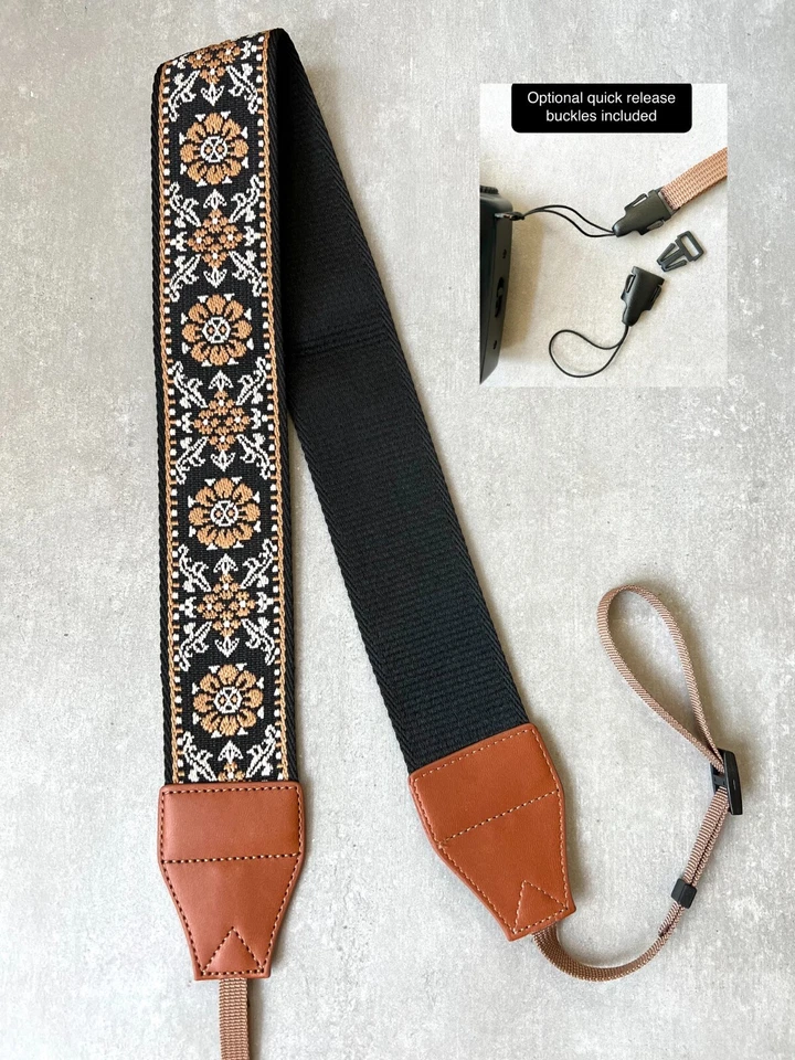 Retro Style Camera Strap Floral Pattern Neck Strap for SLR/DSLR Nikon Canon Sony - Image 1 of 1