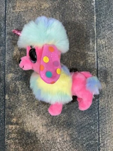 Coco Surprise 6” Noodle The Poodle Plush Puppy Dog Pink Rainbow Stuffed Animal - Picture 1 of 6