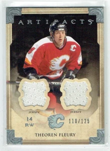 13-14 UD Upper Deck Artifacts  Theoren Fleury  /125  Dual Jerseys - Picture 1 of 1