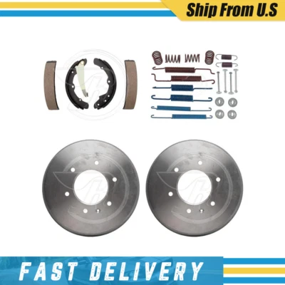 Rear Brake Drums Brake Shoes & Hardware Spring Kit for Audi 5000 1980 - Image 1 of 4