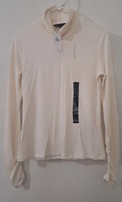 Top Banana Republic Mujer Pequeño SOFT LUXE Marfil CUELLO TORTUGA Crema Manga Larga $60 Foto 1 de 4
