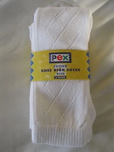 12 Pair Pack Girls Senior Knee High PELERINE White Socks Size 7-11 BY PEX -15/02 - Picture 1 of 7