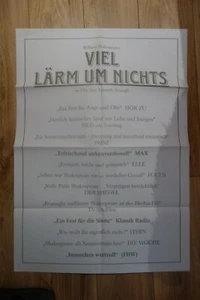 Altes Plakat A1 Kino Film VIEL LÄRM UM NICHTS Shakespeares Kenneth Branagh - Bild 1 von 1