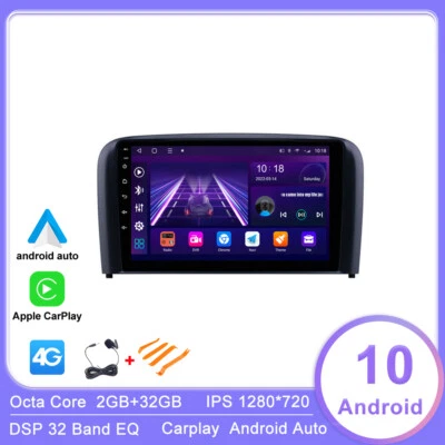 9" Android 12 Car Stereo Radio for Volvo S80 2004~2006 GPS NAVI Carplay DSP BT Foto 1 de 4
