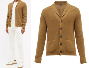 Tom Ford Shawl-Collar Ribbed-Cashmere Cardigan Jacket Knitted Jacket Pullover 58