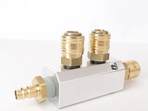 Druckluft Verteiler Weiche Wanddose ALU mit 3 Schnellkupplungen NW 7,2 - Bild 1 von 6