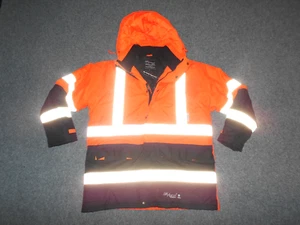 VIKING NEW! JOURNEYMAN 300D MENS LARGE SAFETY ORANGE TRI-ZONE WORK JACKET A3 - Imagen 1 de 5