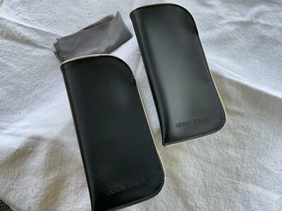 Nuevos estuches para gafas Giorgio Armani (2) paño de limpieza Giorgio Armani (1) plata negra Foto 1 de 4