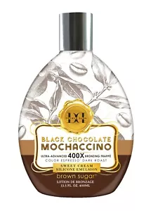 Double Dark Black Chocolate Mochaccino Tanning Lotion with 400X Bronzing Frappe - Picture 1 of 1